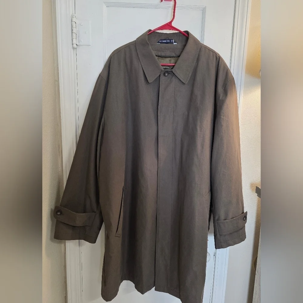 Chaps Ralph Lauren Men's Olive Green Trench Coat